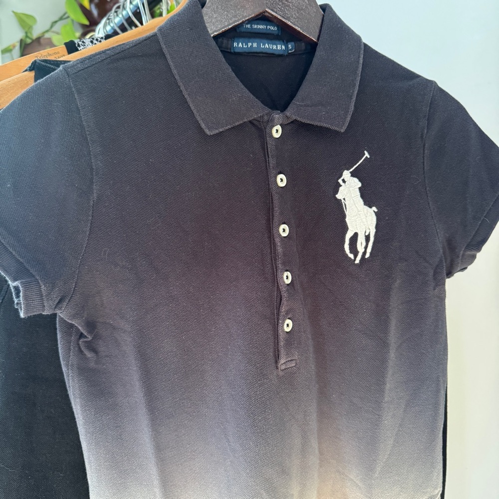 Ralph Lauren Charcoal Polo with White Logo